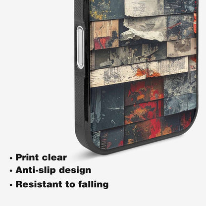 iPhone 16 Case — Distressed Grunge Texture Pattern Hundreds Of, Custom Print Case Cover