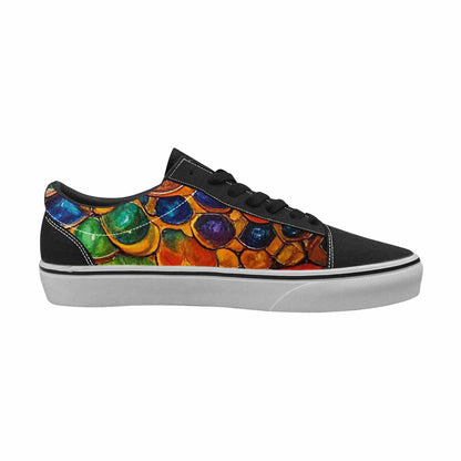 WOMEN'S Reptile Scale Lace-Up Canvas Aesthetic Custom Shoes