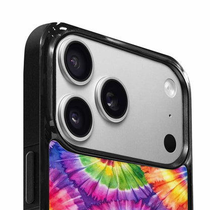 iPhone 17 Pro Case — Tie Dye Spiral Rainbow Blended Tie, Custom Print Case Cover