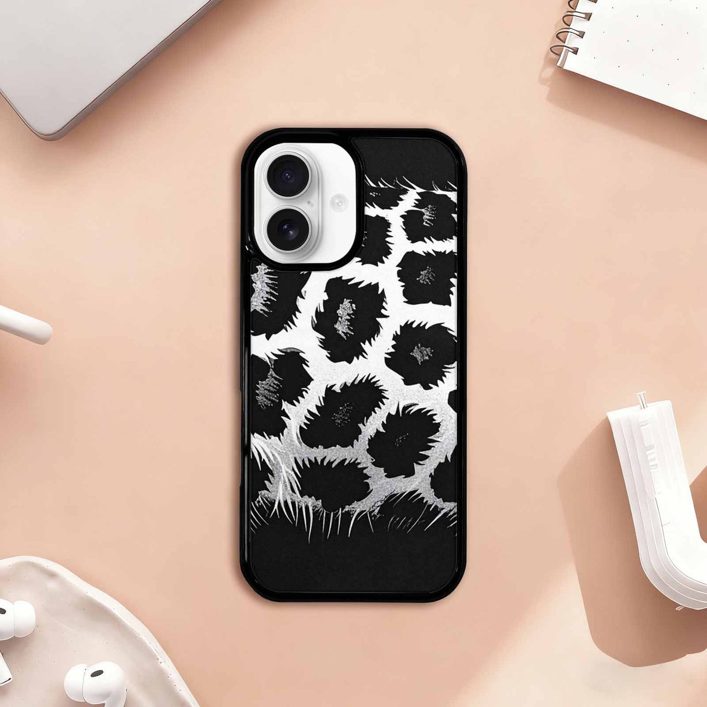 iPhone 17 Case — Leopard Print Black And Animal Print, Custom Printed Phone Case