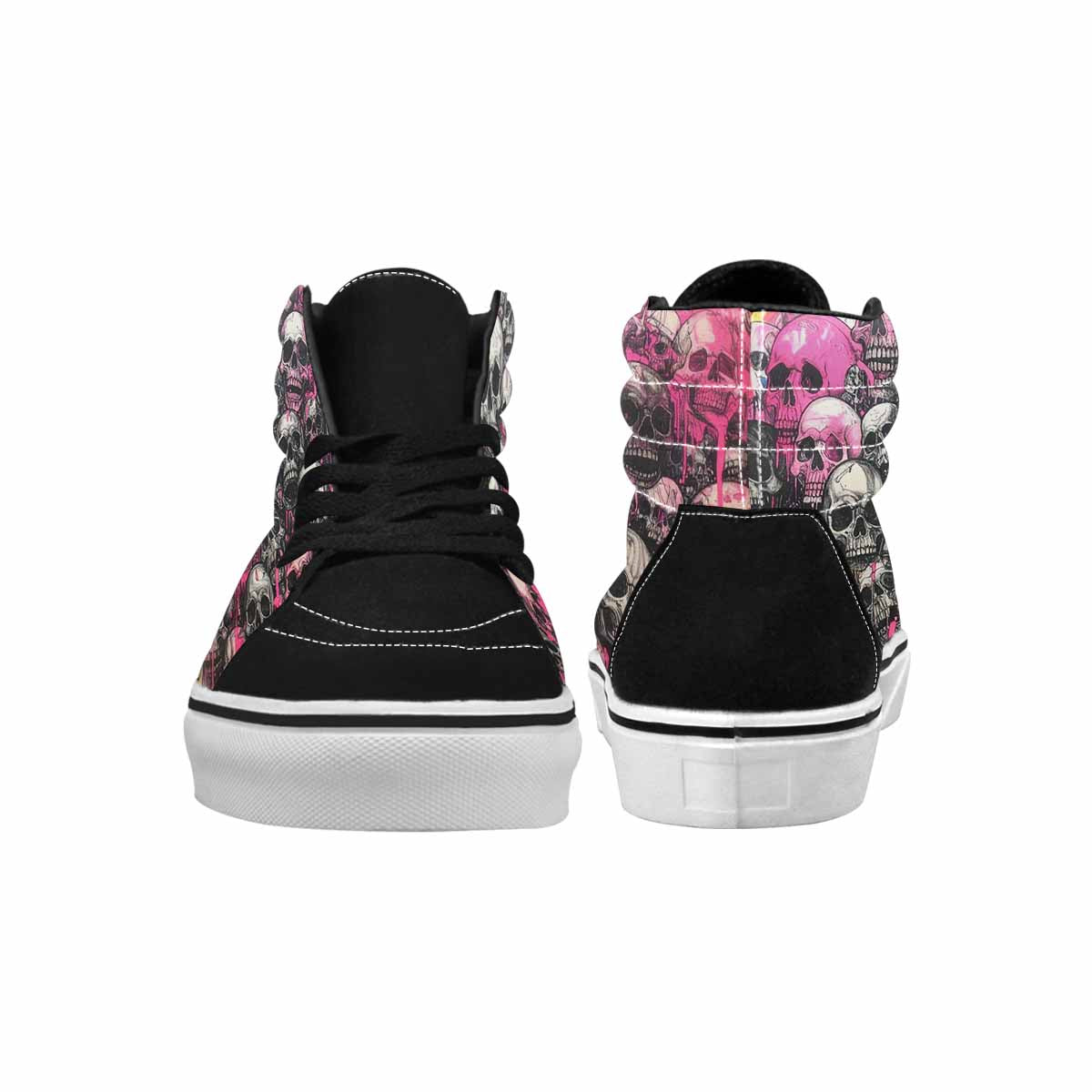 MEN'S Rainbow From Skull S High Top Canvas Neon Fantasy Custom Shoes