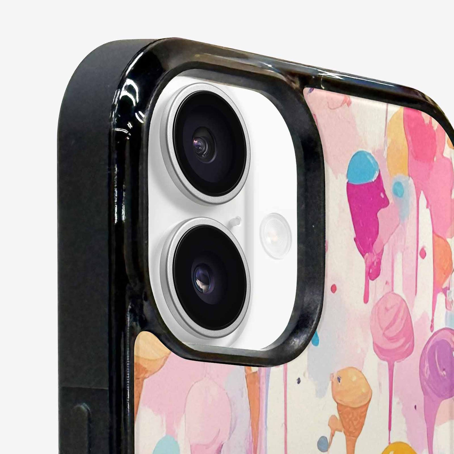 iPhone 16 Plus Case — Ice Cream Motif Ice Cream Motifs, Custom Art Phone Cover
