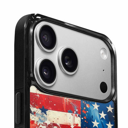 iPhone 17 Pro Case — Patriotic Stars And Stripes American Galaxy, Personalized Phone Case