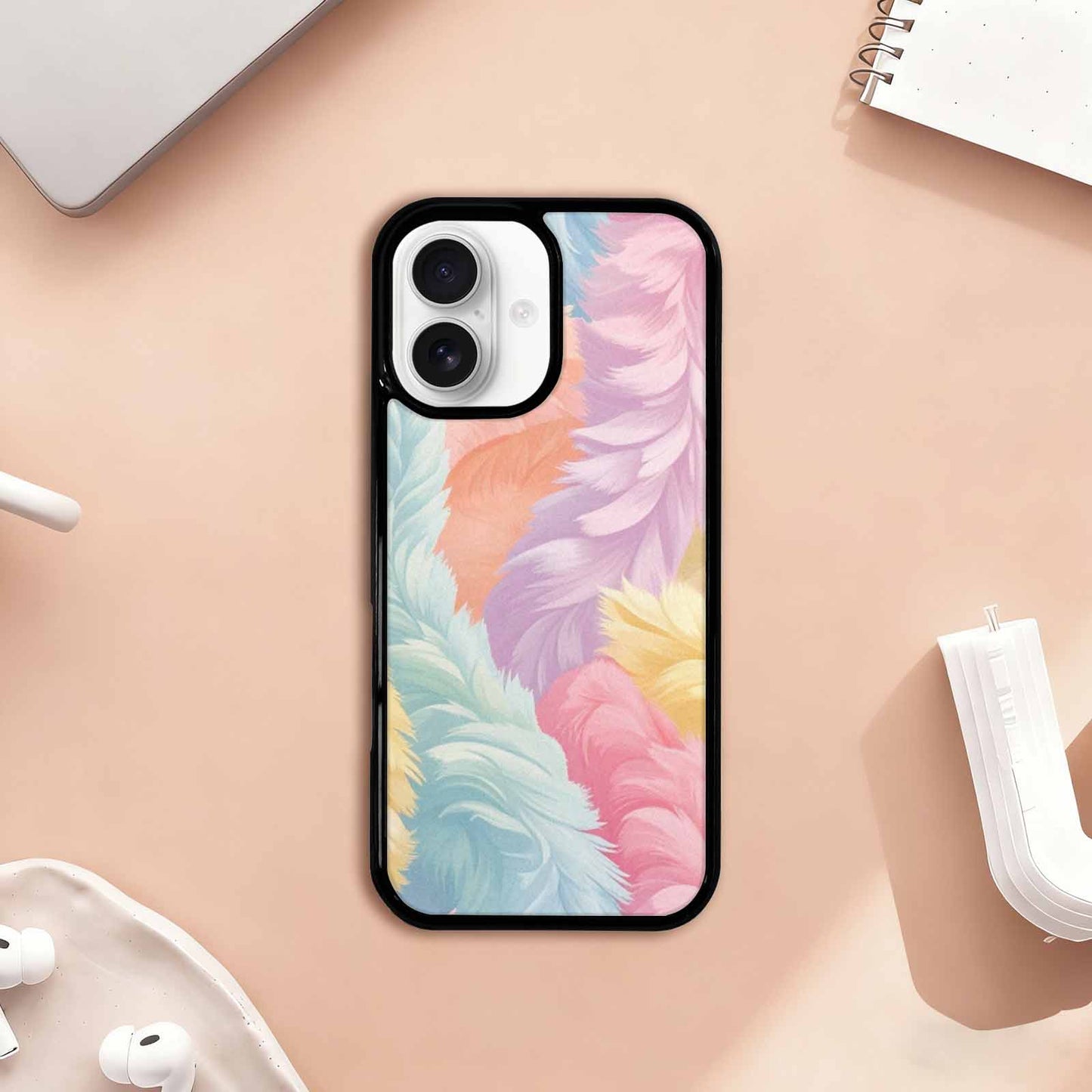 iPhone 17 Case — Zebra Pastel Rainbow Animal Print, Customized Protective Case