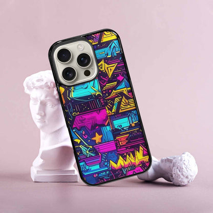iPhone 16 Pro Case — 80s Retro Motif 80s Retro Motifs, Customized Protective Case