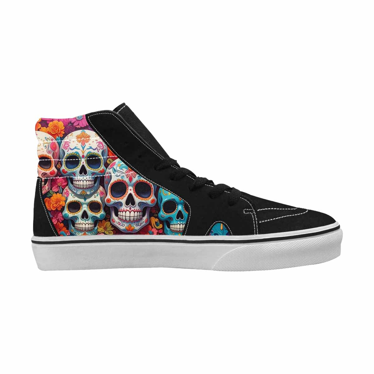 MEN'S Sugar Skulls Melting Sugar High Top Canvas Surreal Shoes