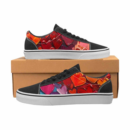 WOMEN'S Heart Burst Lace-Up Canvas Dark Academia Custom Sneakers