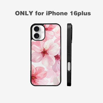 iPhone 16 Plus Case — Japanese Cherry Blossom Pattern Sakura Flowers, Custom Made Phone Cover