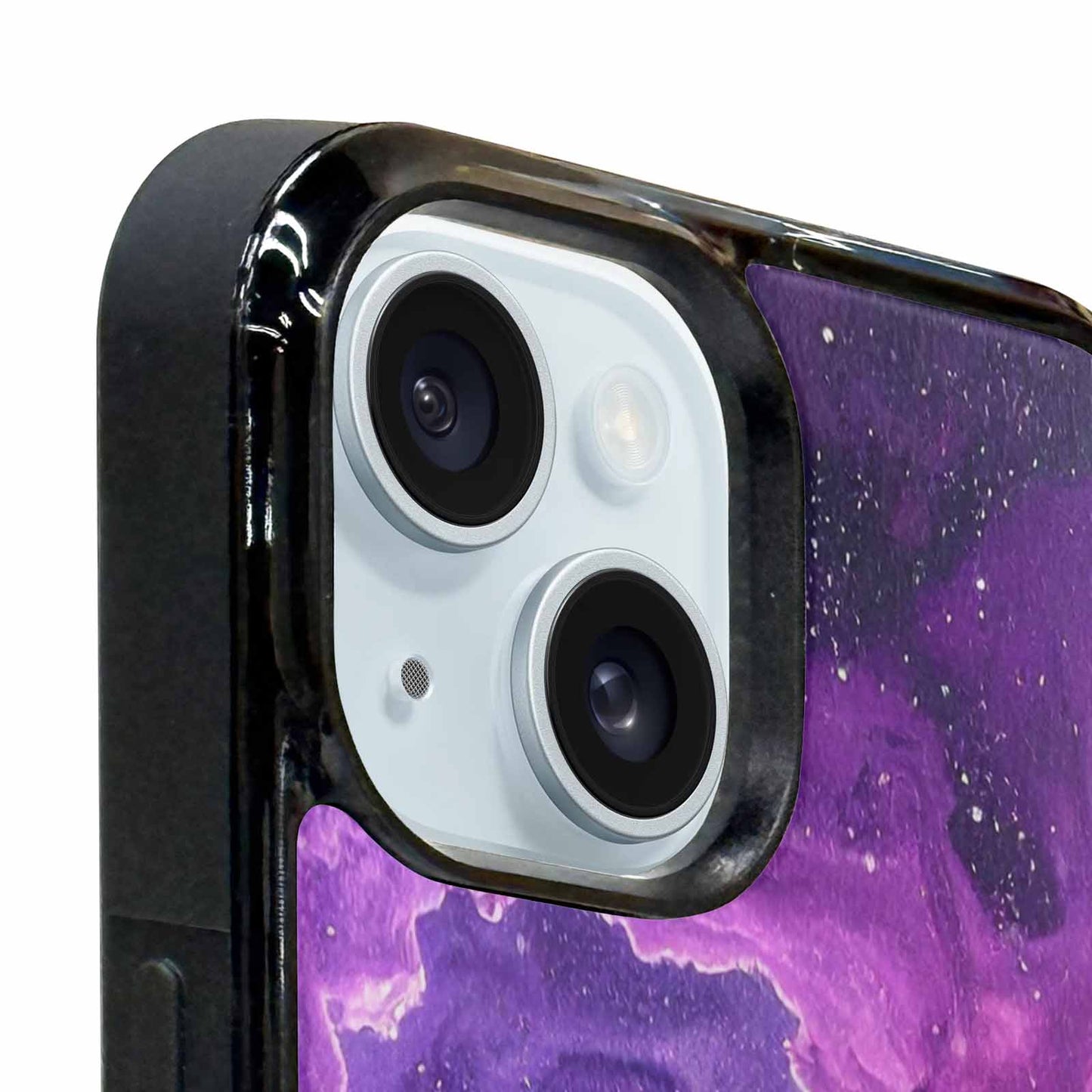 iPhone 15 Case — Purple Color Tones Nebula Texture With, Original Design Phone Case