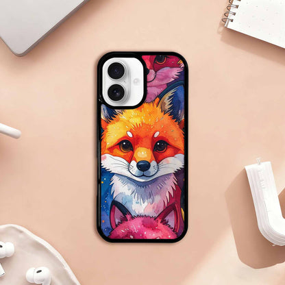 iPhone 17 Case — Watercolor Kawaii Fox Watercolor Abstract, Original Design Phone Case
