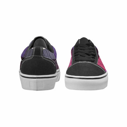 WOMEN'S Asexual Flag Color Canvas Lace-Up Vivid Custom Shoes
