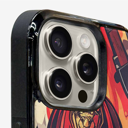 iPhone 15 Pro Max Case — Firefighter Pattern Flames Axes Helmets Seamless, Personalized Phone Case
