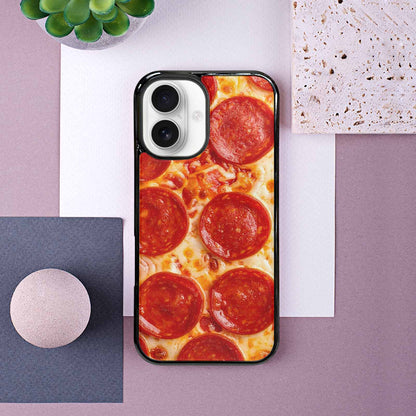 iPhone 16 Case — Pepperoni Pizza Print Custom, Personalized Phone Case