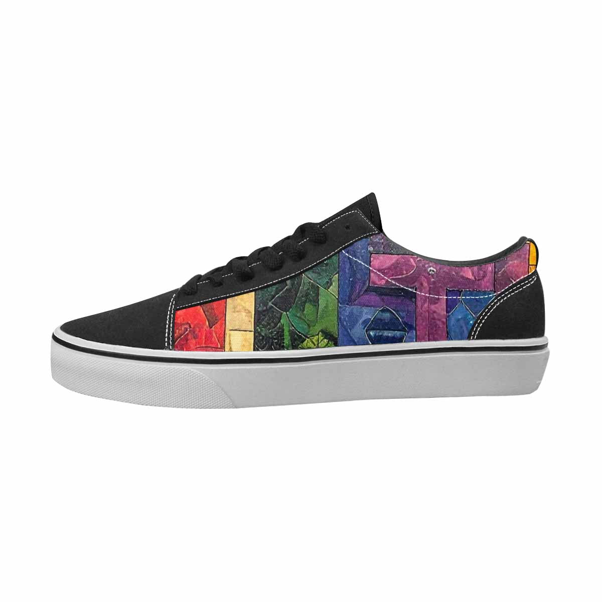 WOMEN'S Jesus Canvas Wearable Art Vibrant Chaos Limited Edition Sneakers