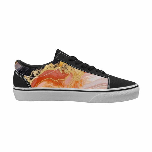MEN'S Marble Vein Lace-Up Canvas Vivid Sneakers