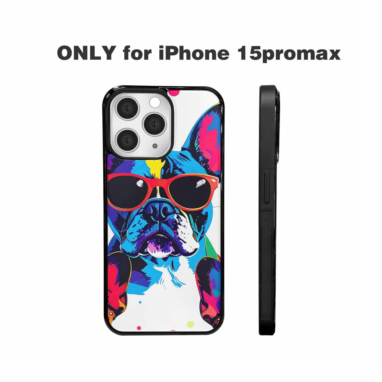 iPhone 15 Pro Max Case — French Bulldog Pop Art Pattern, Customized Protective Case
