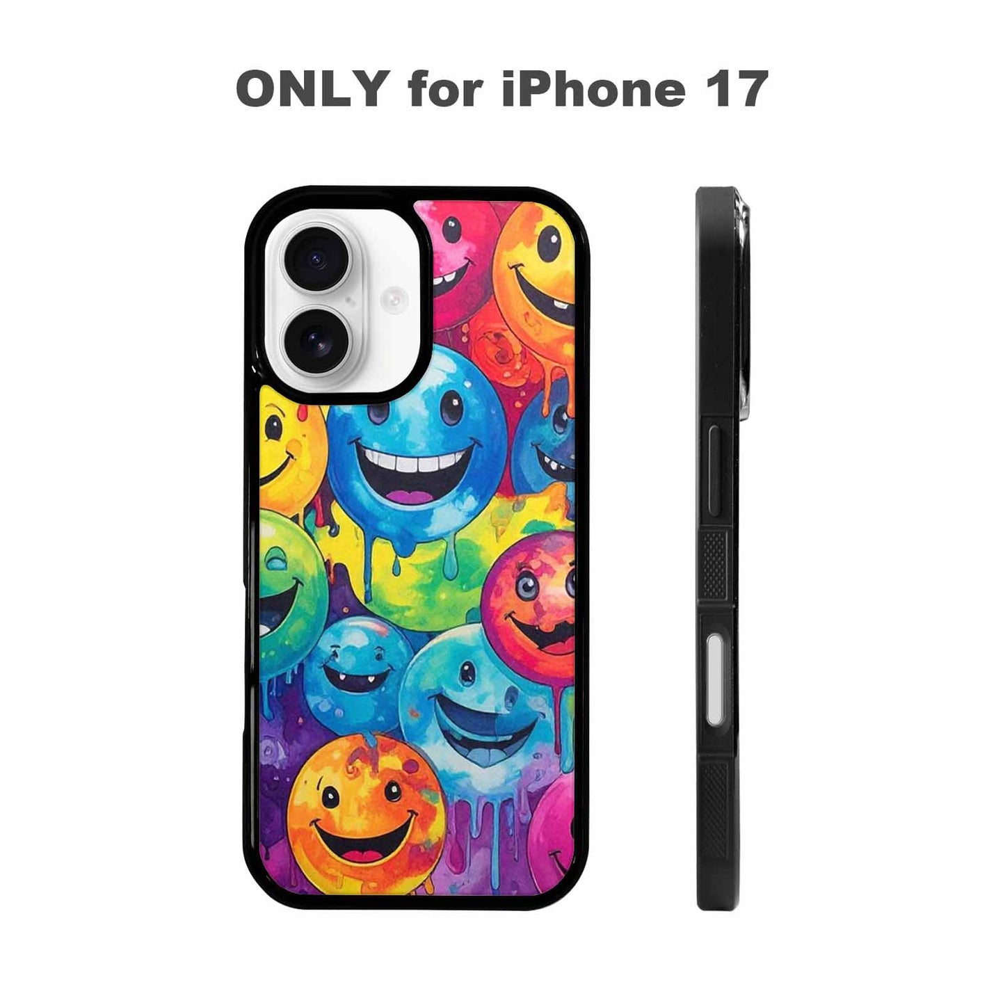 iPhone 17 Case — Smiley Facessmiley Faces Tie Original Art, Unique Phone Case Design