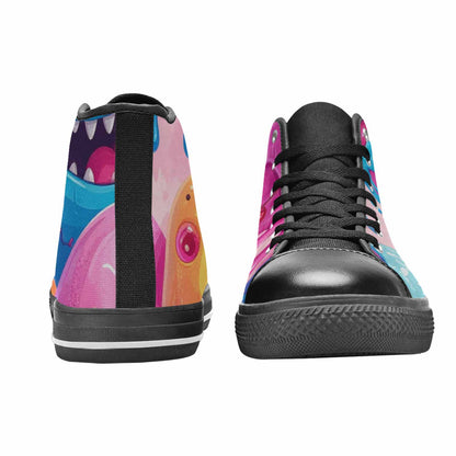 MEN'S Melting Icecream Monster Cherry High Top Canvas Vivid Custom Shoes