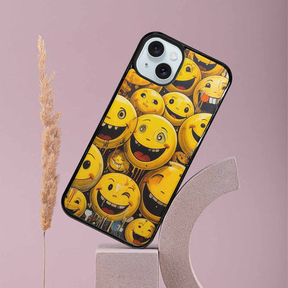 iPhone 15 Plus Case — Melting Moon Smiley Red Splatt Nsg, Custom Printed Phone Case