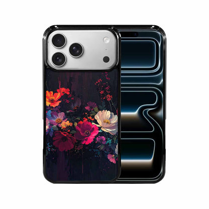iPhone 17 Pro Max Case — Shadowy Glitch Floral Pattern Floral, Customized Protective Case
