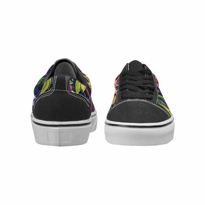 WOMEN'S Skulls  Botanical Skulls Lace-Up Canvas Dark Academia Custom Sneakers