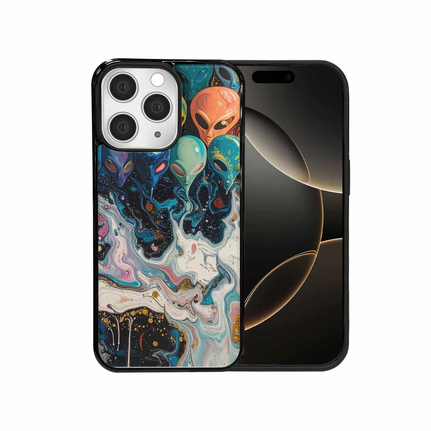 iPhone 15 Pro Max Case — Aliens Marblealiens Pattern Fjy, Original Design Phone Case