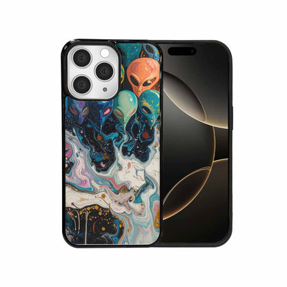 iPhone 15 Pro Max Case — Aliens Marblealiens Pattern Fjy, Original Design Phone Case