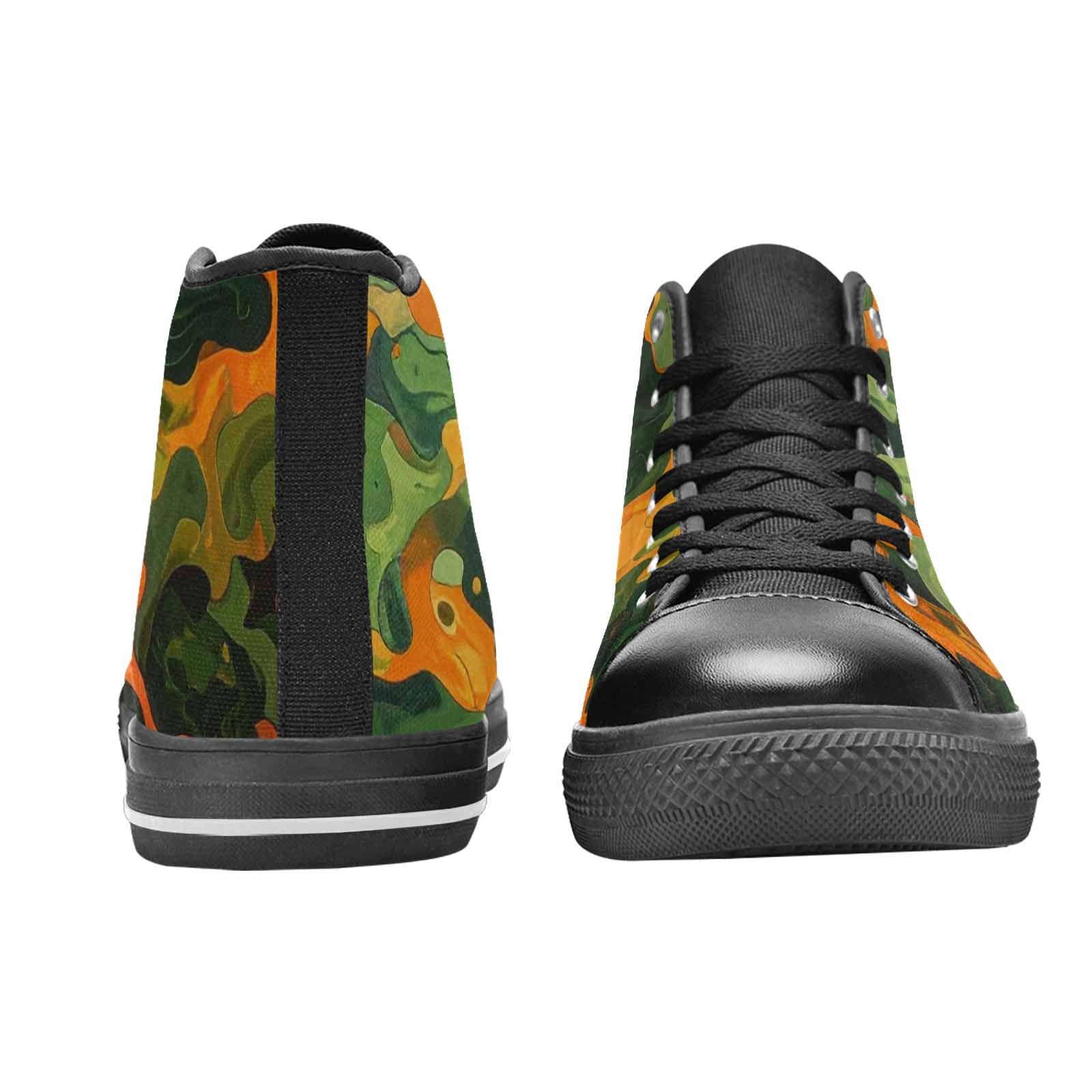 WOMEN'S Military Camouflage Blotch High Top Canvas Y2K Custom Sneakers