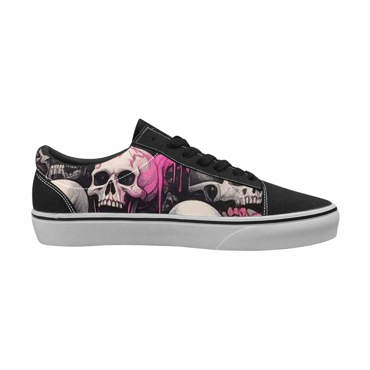 WOMEN'S Rainbow From Skull S Lace-Up Canvas Melting Art Sneakers