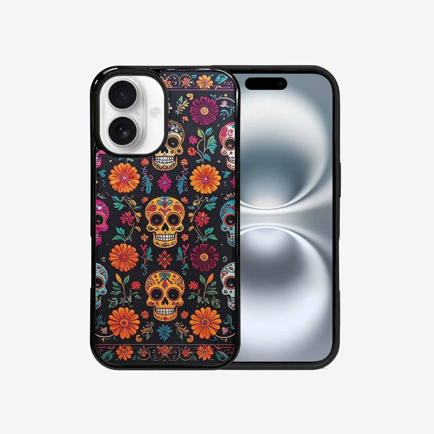 iPhone 16 Case — Colorful Dia De Los Muertos Sugar, Customized Protective Case