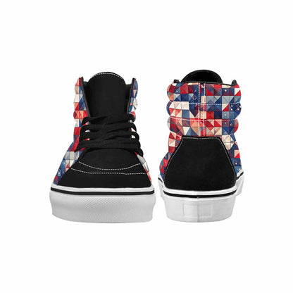 WOMEN'S American Flag Stars High Top Canvas Dark Academia Shoes