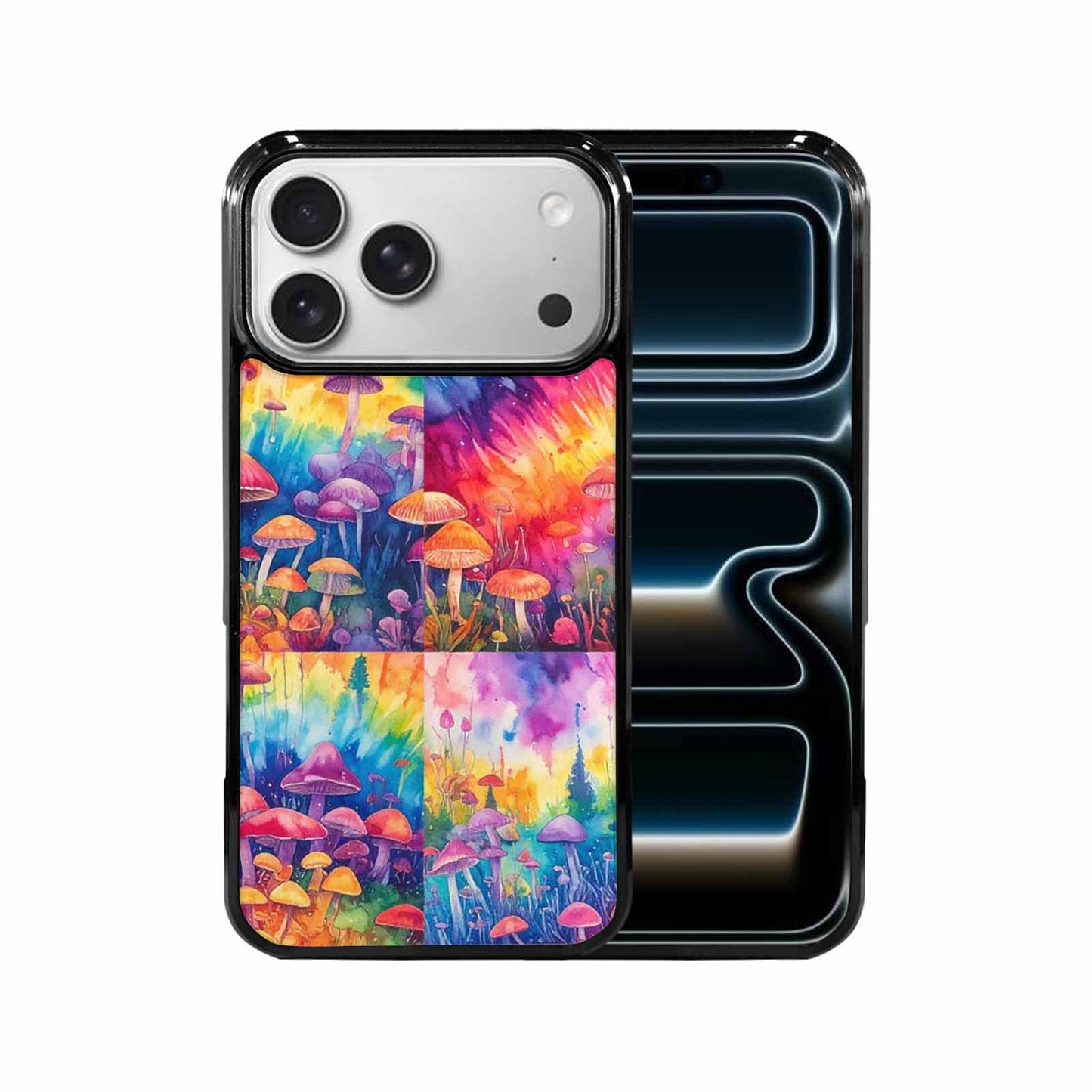 iPhone 17 Pro Max Case — Mushrooms Tie Dyemushrooms Pat Tie Dye, Custom Print Case Cover