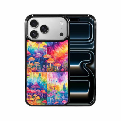 iPhone 17 Pro Max Case — Mushrooms Tie Dyemushrooms Pat Tie Dye, Custom Print Case Cover