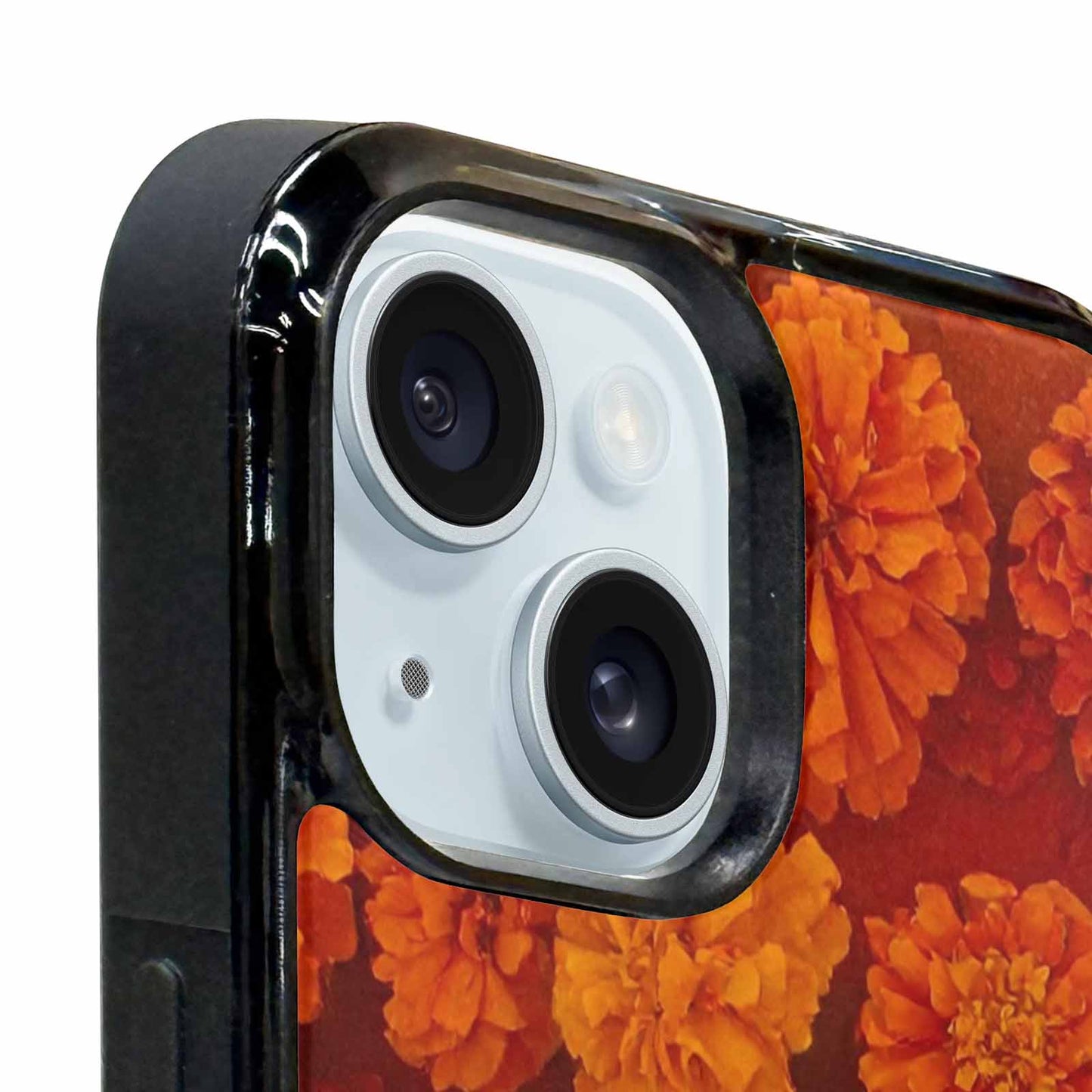 iPhone 15 Plus Case — Marigold Day Of The Dead Marigold, Custom Art Phone Cover