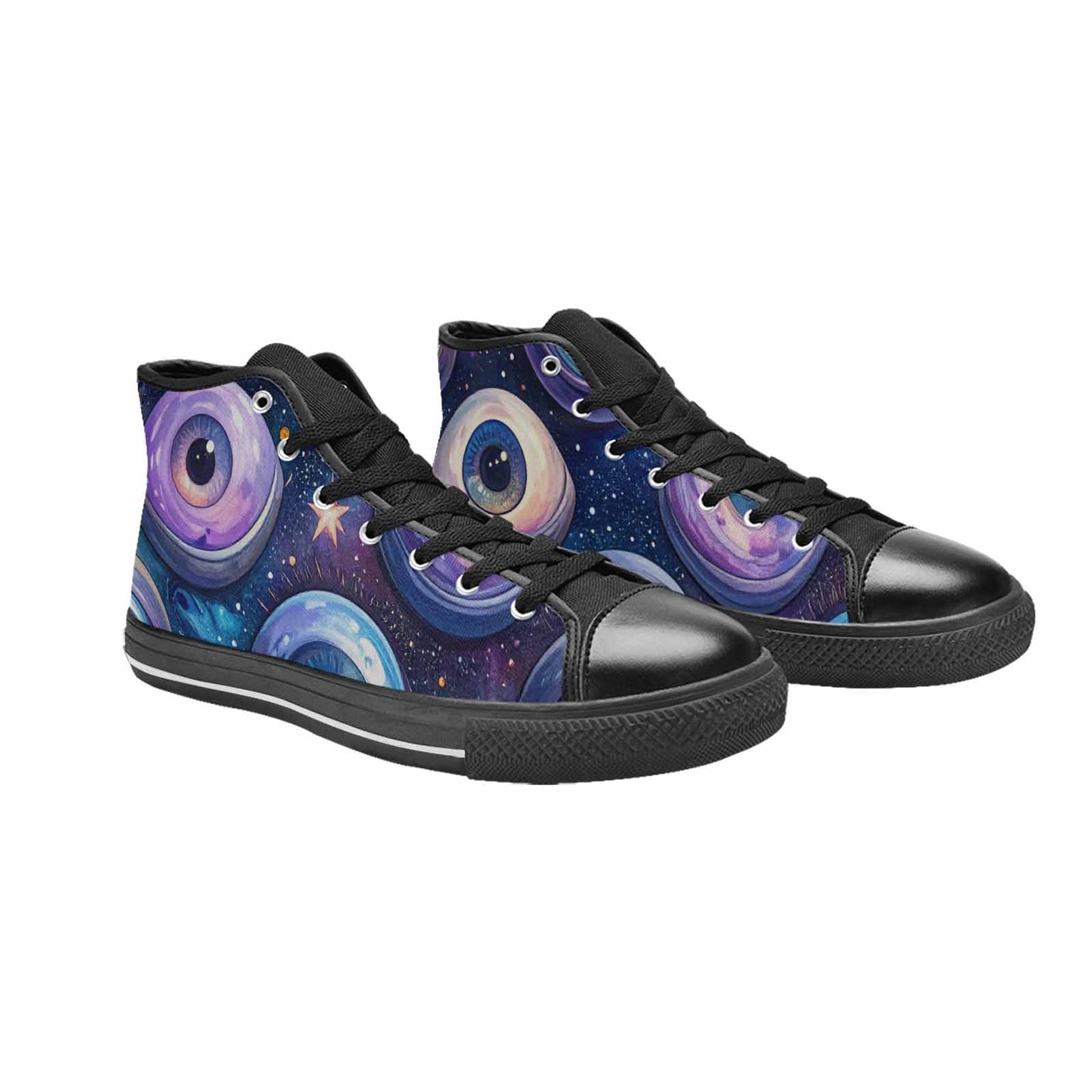 MEN'S Cartoon Eyeballs Galaxy High Top Canvas Dark Academia Shoes