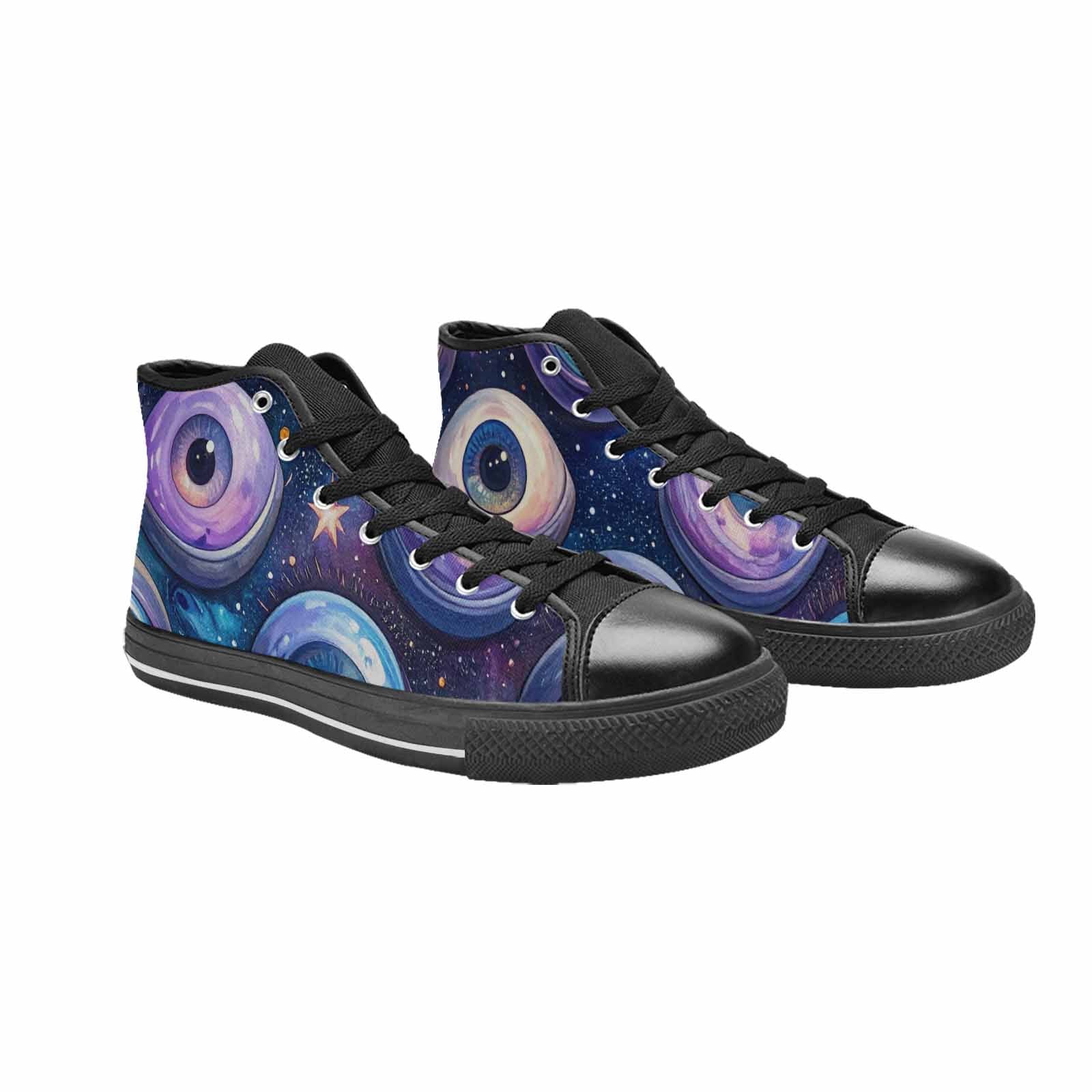 MEN'S Cartoon Eyeballs Galaxy High Top Canvas Dark Academia Shoes