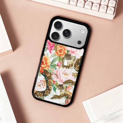 iPhone 17 Pro Case — Snakes Print Floral Seamless Pattern Floral, Original Design Phone Case