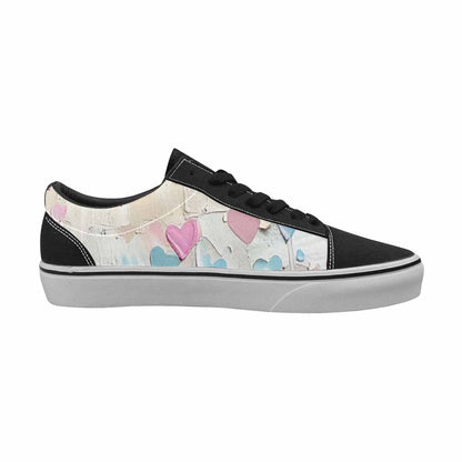 WOMEN'S Transgender Pride Flag Lace-Up Canvas Vivid Custom Sneakers