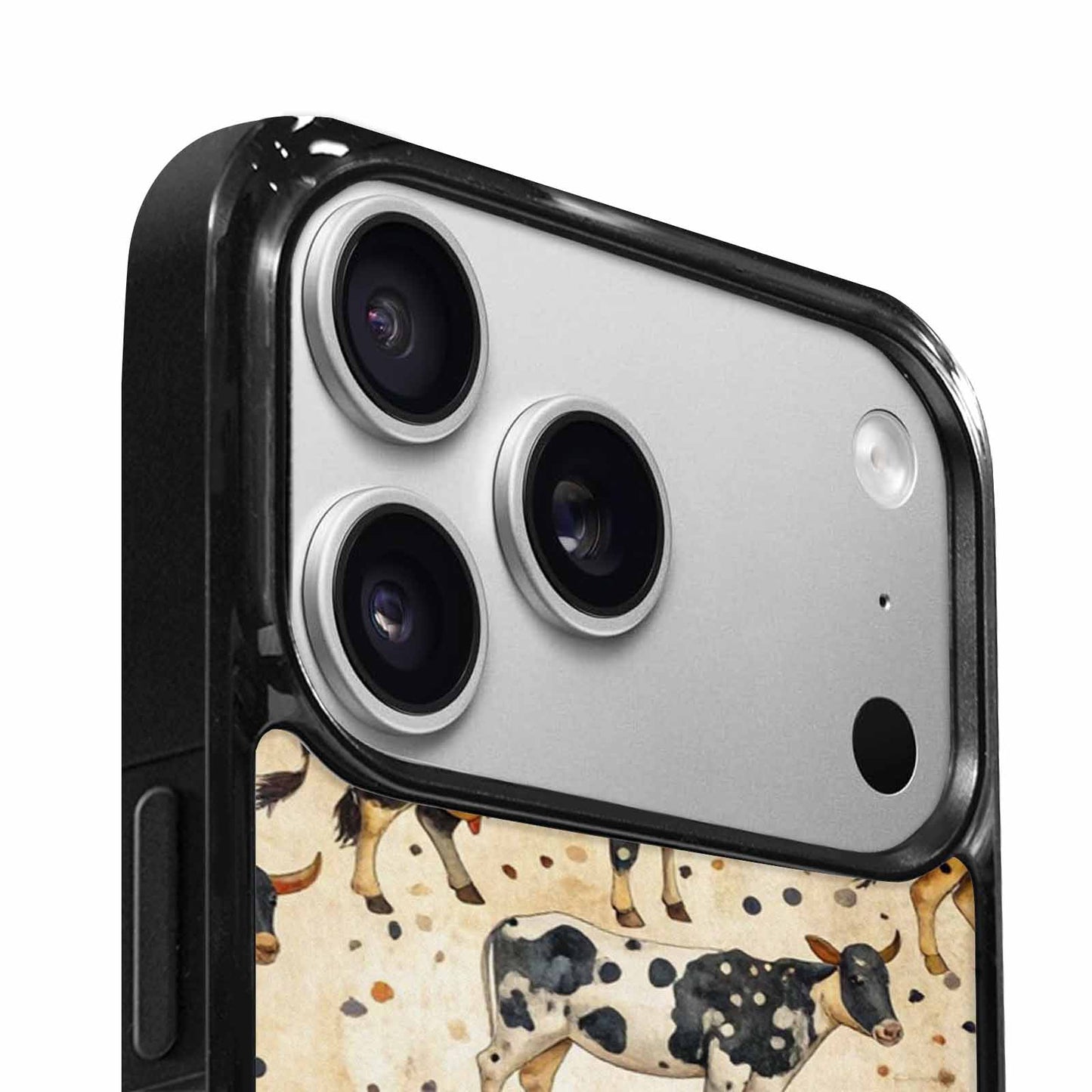 iPhone 17 Pro Case — Small Cow Animal Print Art Animal, Custom Art Phone Cover