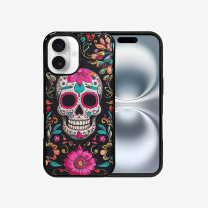 iPhone 16 Case — Colorful Dia De Los Muertos Sugar, Custom Made Phone Cover