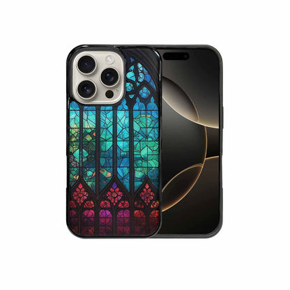 iPhone 16 Pro Case — Stained Glass Cathedral Custom, Customized Protective Case