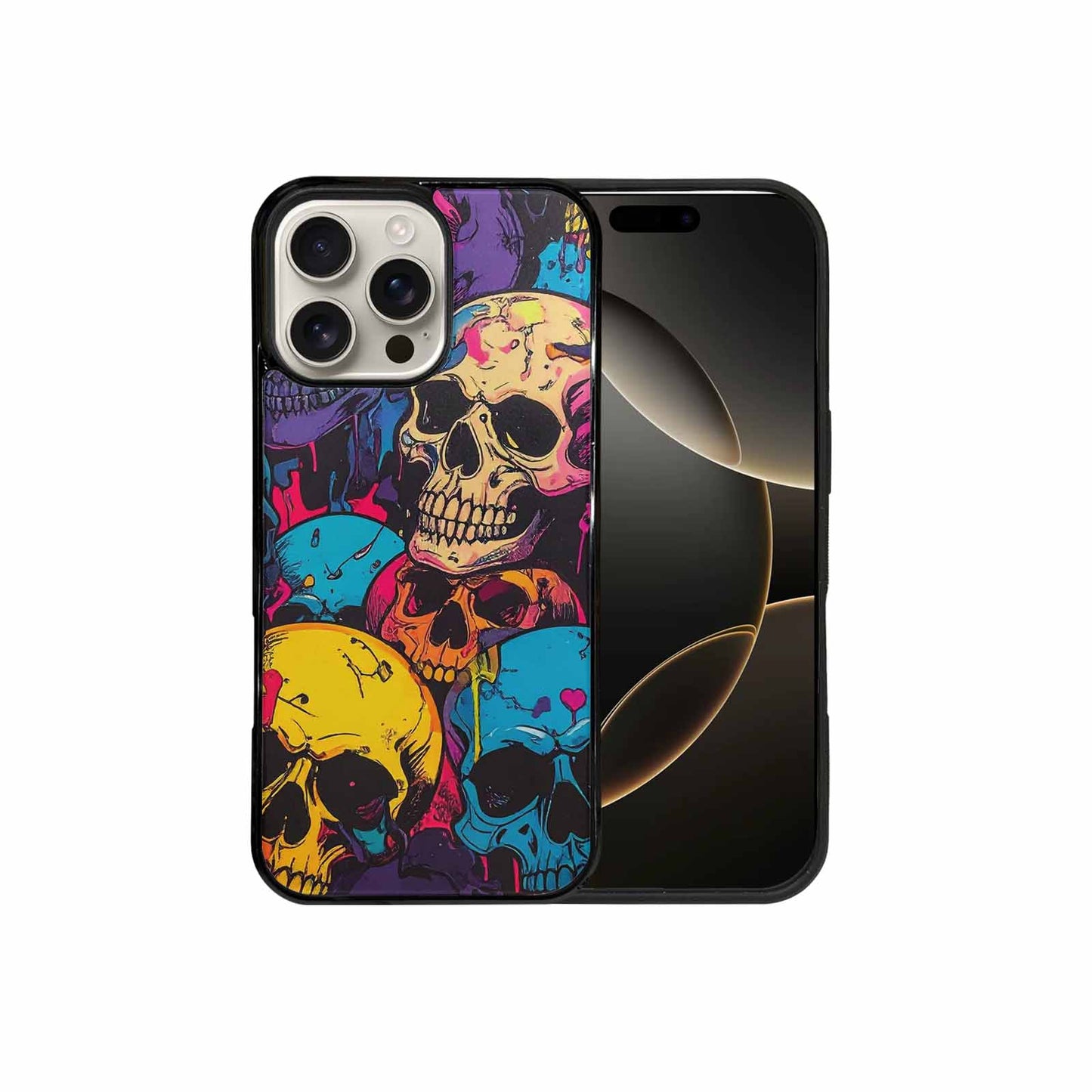 iPhone 16 Pro Max Case — 1000s Of Skulls Digital Camo Drip, Custom Phone Case
