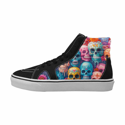 MEN'S Sugar Skulls Melting Sugar High Top Canvas Grunge Shoes