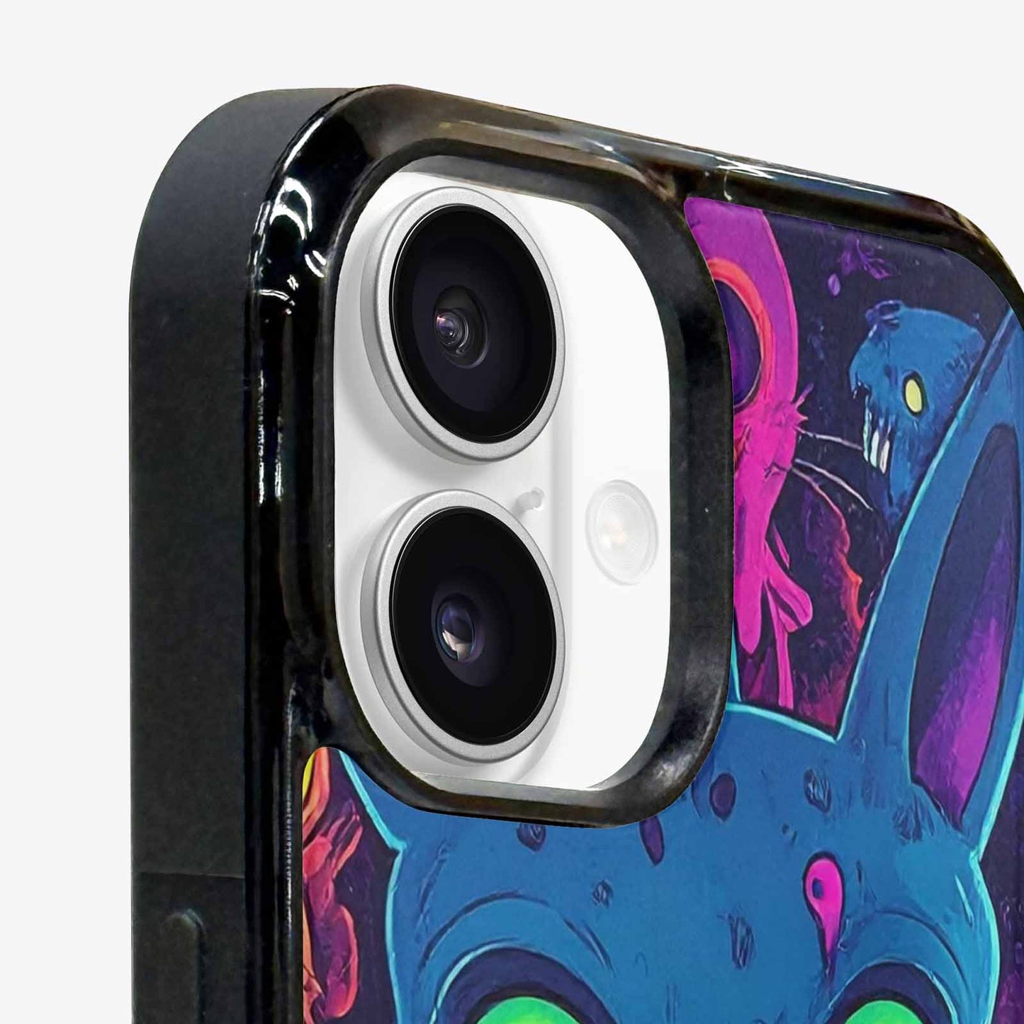 iPhone 16 Plus Case — Mixed Toxic Glow Creature Pattern Hundreds, Custom Art Phone Cover