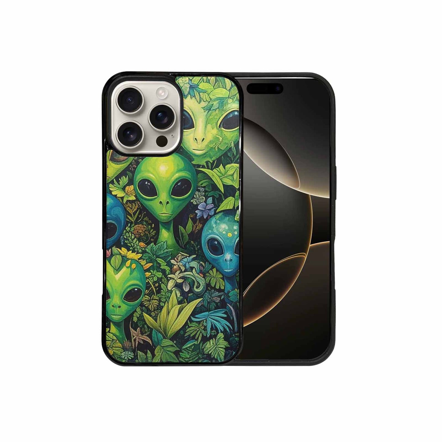 iPhone 16 Pro Max Case — Aliens Pattern Hundreds Of Sma Giq, Custom Designed Case Cover