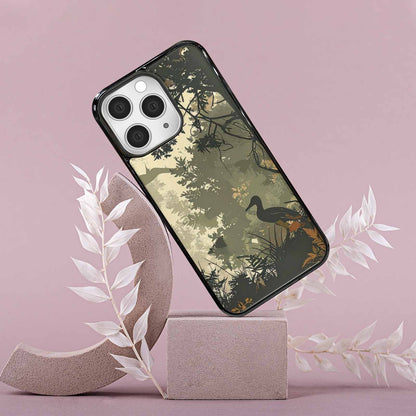 iPhone 15 Pro Max Case — Hunting Camouflage Pattern With Deer And, Custom Designed Case Cover