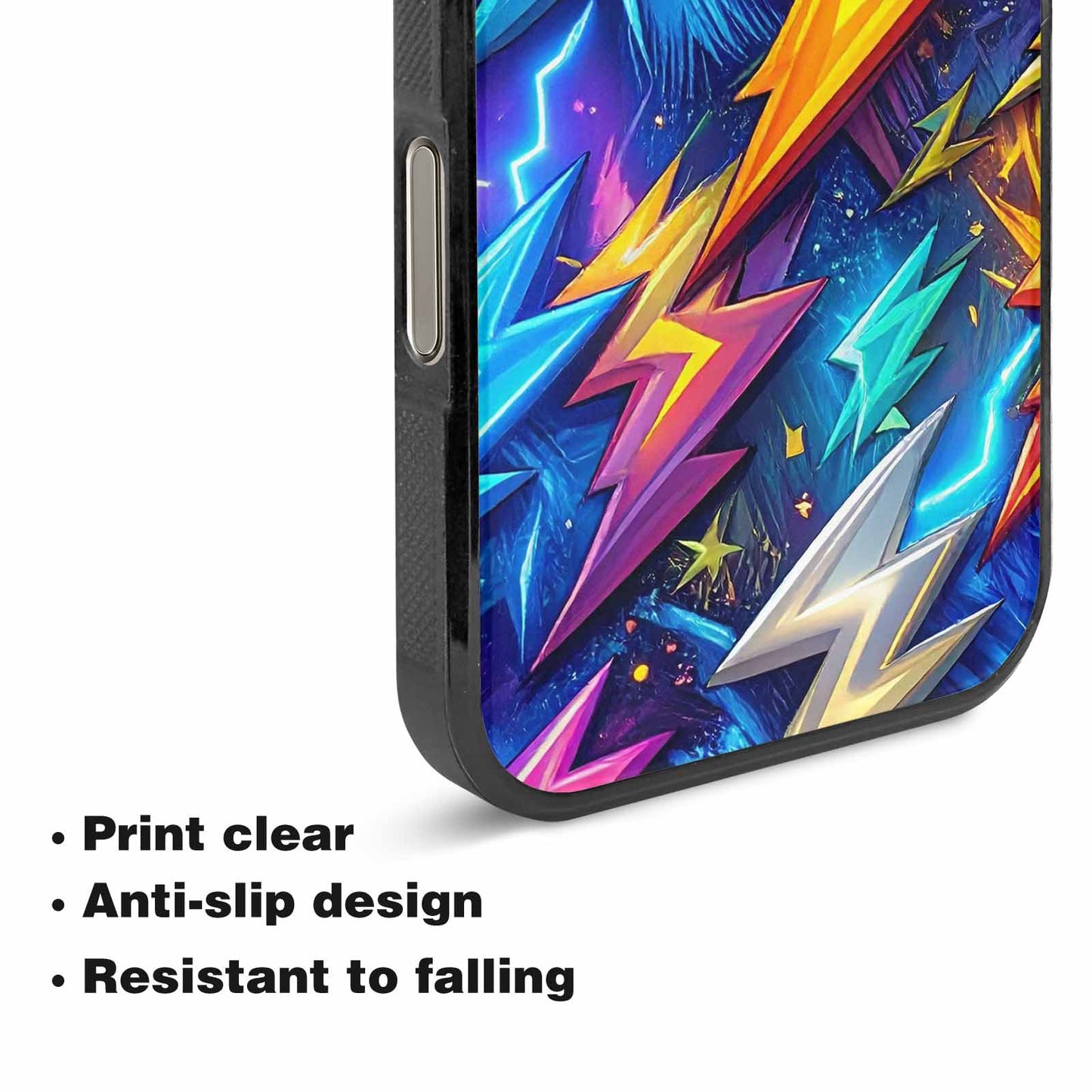 iPhone 16 Pro Max Case — Lightning Bolt Storm Pattern Hundreds Of, Original Design Phone Case