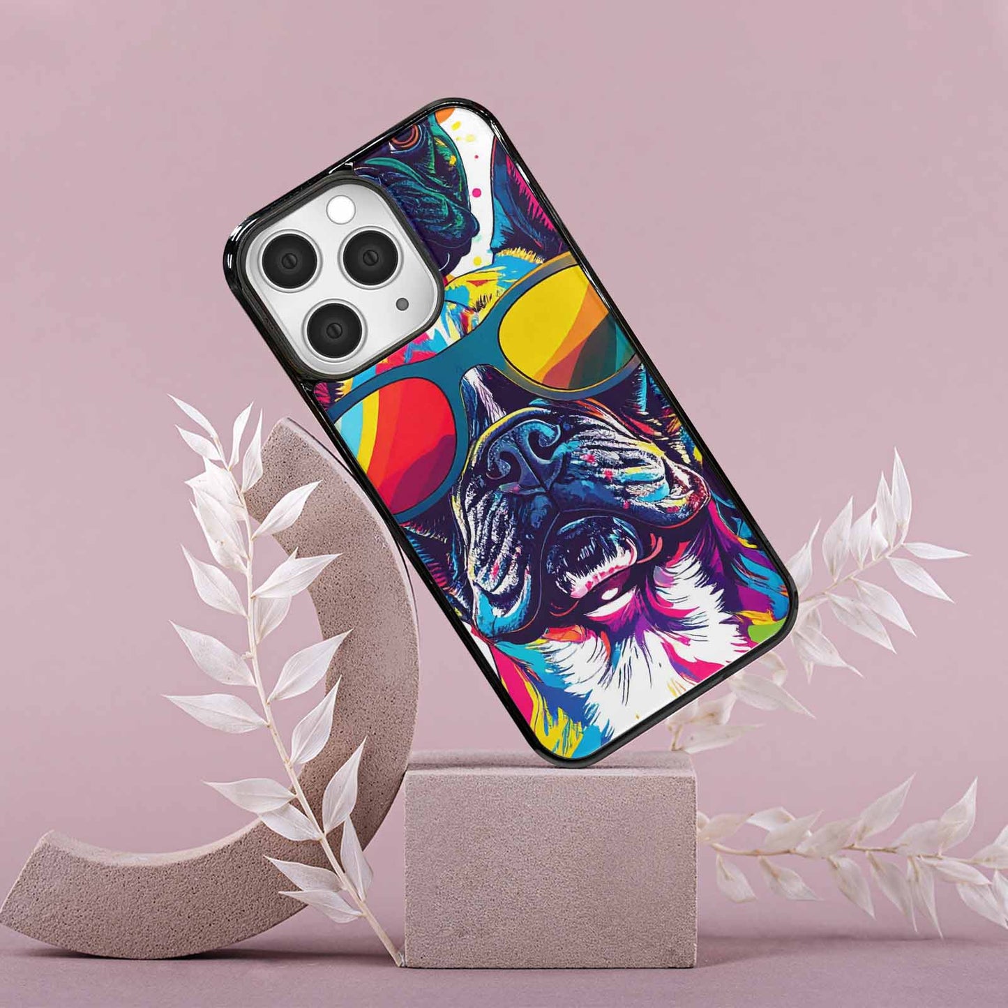 iPhone 15 Pro Max Case — French Bulldog Pop Art Pattern, Custom Made Phone Cover