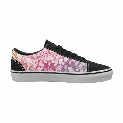 WOMEN'S Lesbian Flag Color Canvas Lace-Up Vibrant Chaos Custom Sneakers