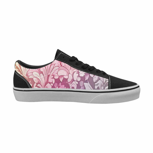 WOMEN'S Lesbian Flag Color Canvas Lace-Up Vibrant Chaos Custom Sneakers